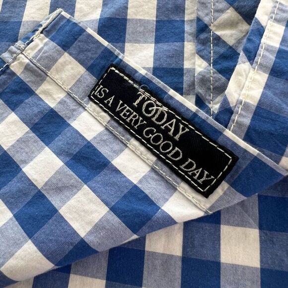 The Scotch Co Mens Blue White Checkered Button Down Shirt Size Large - Picture 9 of 14